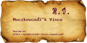 Moczkovcsák Vince névjegykártya